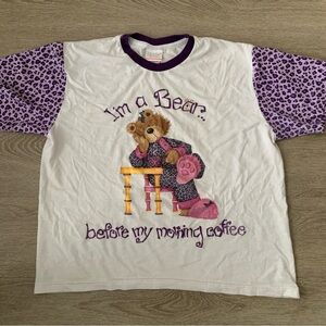 Simply Basic I’m a Bear Becore My Morning Coffee T-Shirt Size L